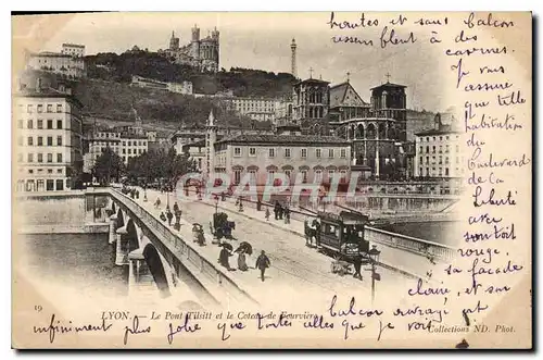 Ansichtskarte AK Lyon Le Pont Tilsitt et le Coteau de Fourviere