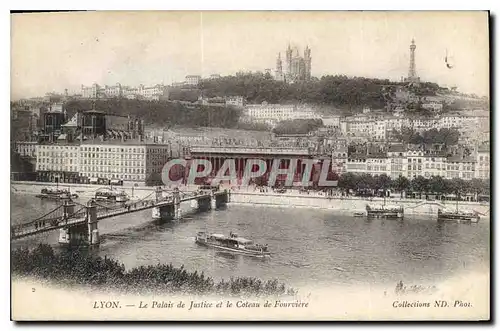 Ansichtskarte AK Lyon Le Palais de Justice et le Coteau de Fourviere