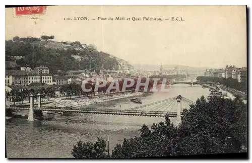 Ansichtskarte AK Lyon Pont du Midi et Quai Fulchiron