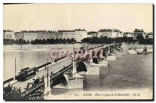 Ansichtskarte AK Lyon Pont et Quai de la Guillotiere