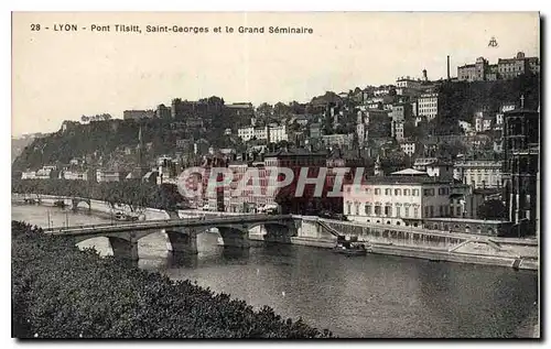 Ansichtskarte AK Lyon Pont Tilsitt Saint Georges et le Grand Seminaire