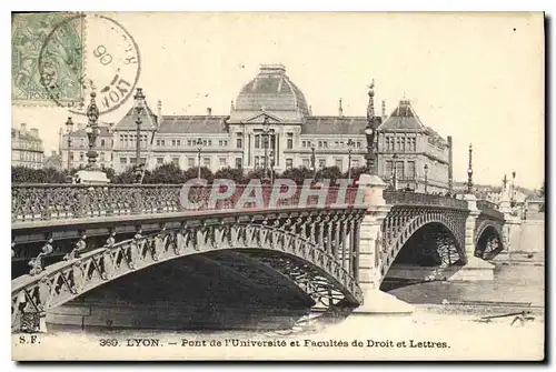 Ansichtskarte AK Lyon Pont de l'Universite et Facultes de Droit et Lettres