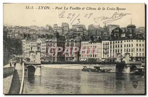 Ansichtskarte AK Lyon Pont La Feuillee et Coteau de la Croix Rousse