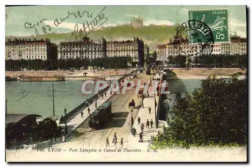 Cartes postales Lyon Pont Lafayette et Coteau de Fourviere