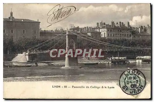 Cartes postales Lyon Passerelle du College le Lycee