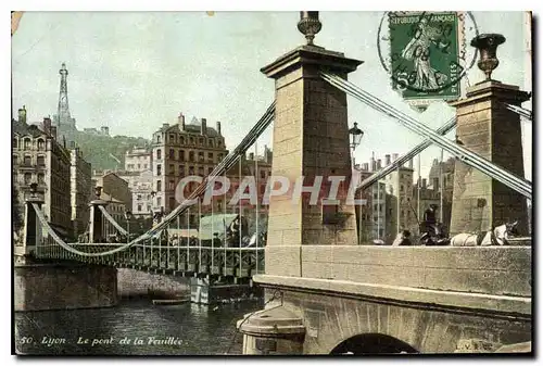 Ansichtskarte AK Lyon Le Pont de la Feuillee