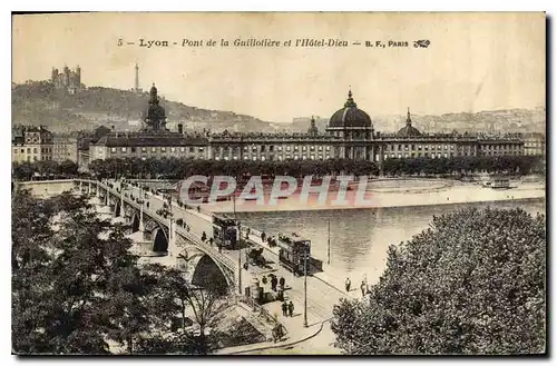 Ansichtskarte AK Lyon Pont de la Guillotiere et l'Hotel Dieu