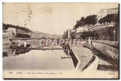 Ansichtskarte AK Lyon Vue sur la Saone et les Quais