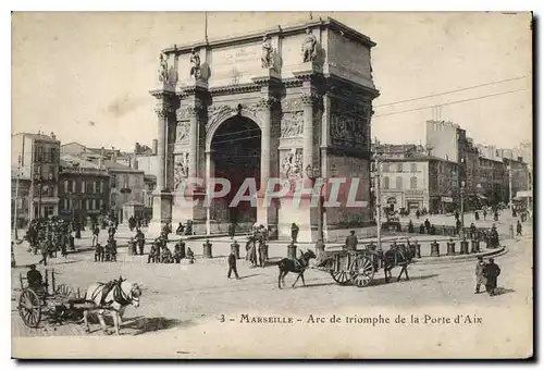 Ansichtskarte AK Marseille Arc de Triomphe de la Porte d'Aix