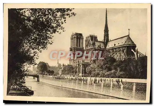 Ansichtskarte AK Paris Notre Dame et le Square de l'Archeveche