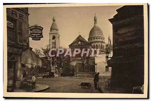 Ansichtskarte AK Paris Montmartre Le Sacre Coeur vu de la Place du Tertre