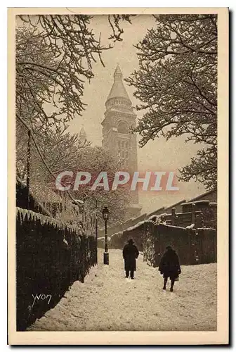 Cartes postales Paris Montmartre sous la neige