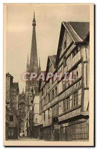 Ansichtskarte AK Rouen Vieille Rue