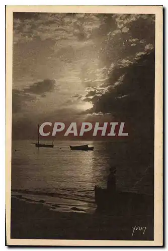 Cartes postales Les Charmes de la Cote d'Argent mer et Foret Crepuscule sur le Bassin d'Arcachon