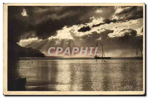 Cartes postales Evian les Bains Hte Savoie Coucher de soleil sur le Lac Leman