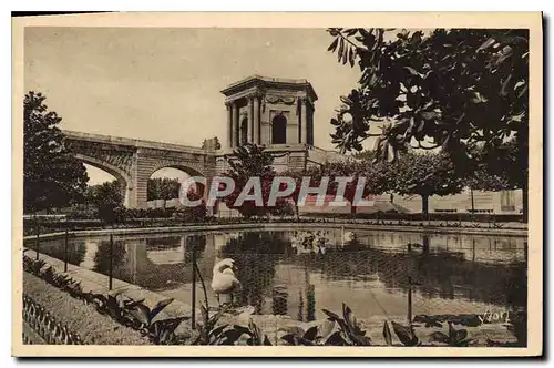 Cartes postales Montpellier Herault Jardin du Pevron Le Chateau d'Eau et l'Aqueduc St Clement