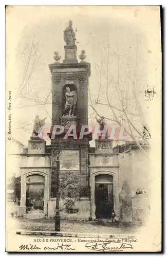 Cartes postales Aix en Provence Monument Sec Cours de l'Hopital