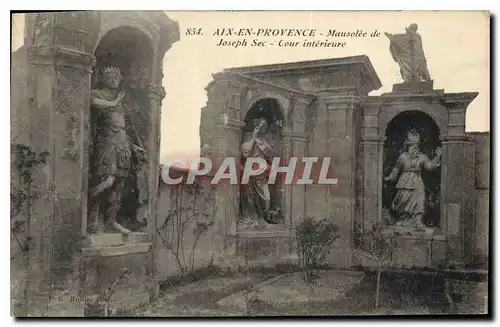 Cartes postales Aix en Provence Mausolee de Joseph Sec Cour interieure