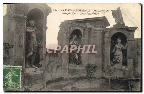 Cartes postales Aix en Provence Mausolee de Joseph Sec Cour interieure