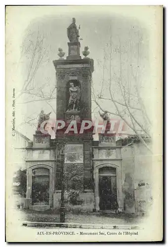 Cartes postales Aix en Provence Monument Sec Cours de l'Hopital