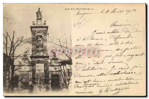 Cartes postales Aix en Provence Monument Sec