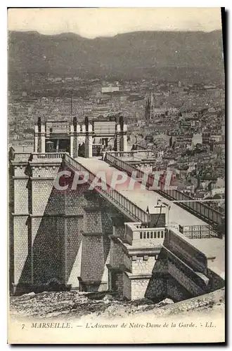 Ansichtskarte AK Marseille L'Ascenseur de Notre Dame de la Garde