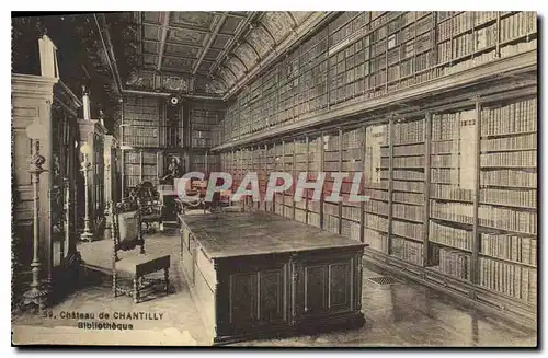 Cartes postales Chateau de Chantilly Bibliotheque