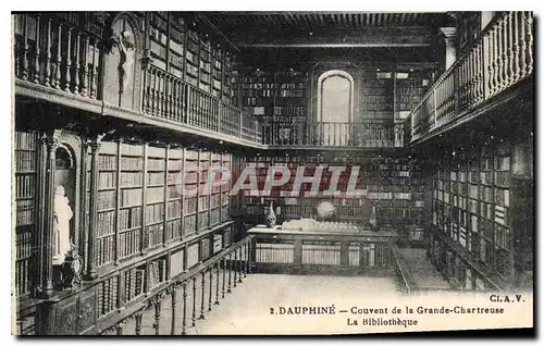Cartes postales Dauphine Couvent de la Grande Chartreuse La Bibliotheque