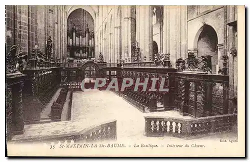 Ansichtskarte AK St Maximin La Ste Baume La Basilique Interieur du Choeur