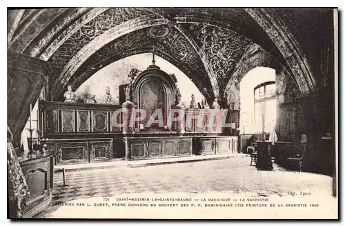 Cartes postales Saint Maximin La Sainte Baume La Basilique La Sacristie