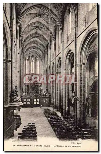 Cartes postales Saint Maximin La Sainte Baume Interieur de la Basilique