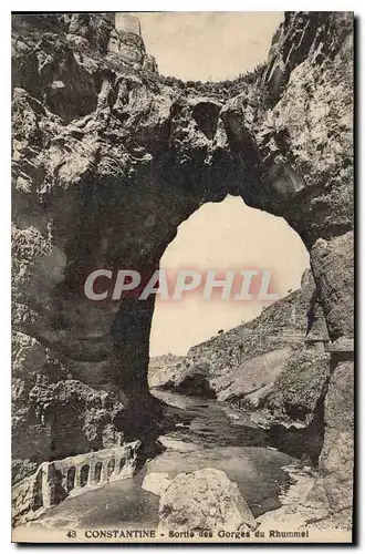 Cartes postales Constantine Sortie des Gorges du Rhummel