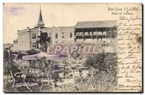 Cartes postales Port Said Place de Lessens