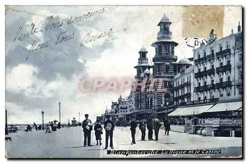 Cartes postales Blankenberghe La Digue et le Casino