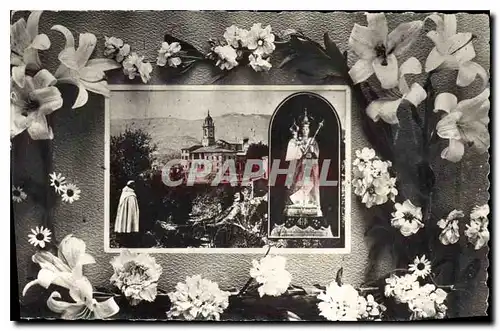 Cartes postales bis De Notre Dame de Laghet recevez ces Fleurs