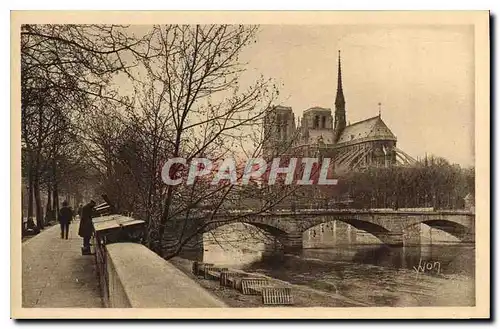 Ansichtskarte AK Paris Notre Dame Vue du Quai de la Tournelle