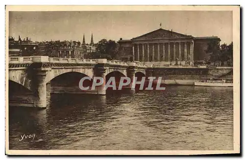 Ansichtskarte AK Paris La Chambre des Deputes et le Pont de la Concorde