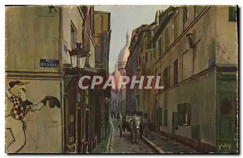 Ansichtskarte AK Paris Montmartre La rue Saint Rustique et la Basilique