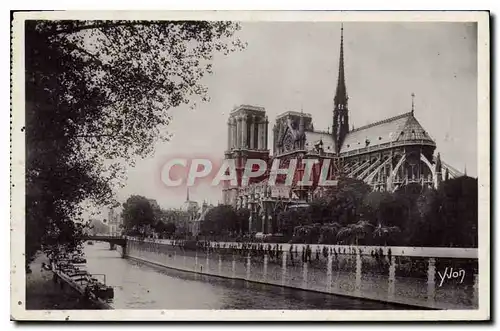 Ansichtskarte AK Paris Notre Dame et le Square de l'Archeveche