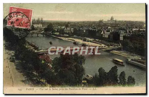 Cartes postales Paris Vue sur la Seine prise du Pavillon de Flore