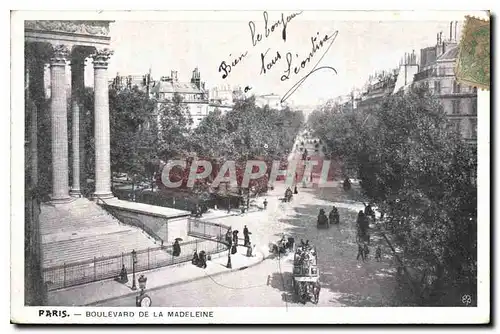 Cartes postales Paris Boulevard de la Madeleine