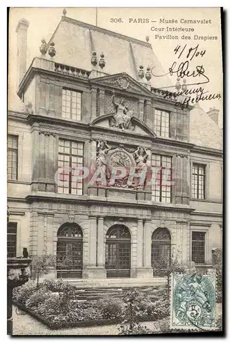 Cartes postales Paris Musee Carnavalet Cour Interieure Pavillon des Drapiers