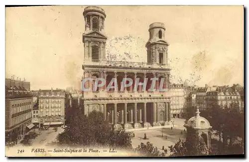 Ansichtskarte AK Paris Saint Sulpice et la Place