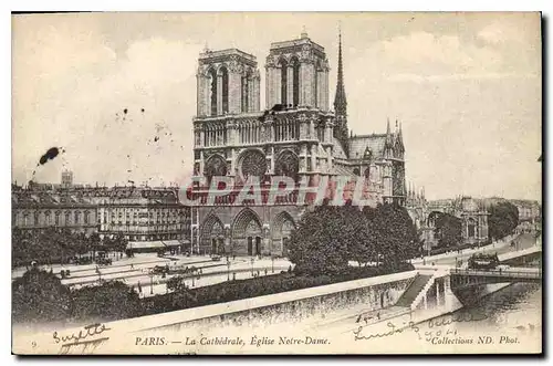 Cartes postales Paris la Cathedrale Eglise Notre Dame