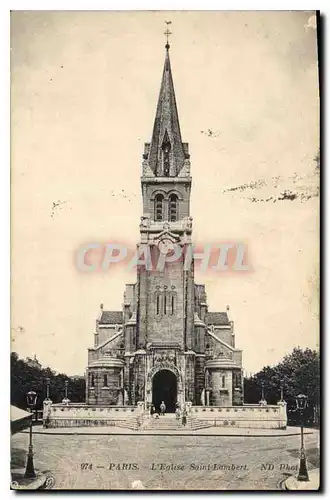 Cartes postales Paris l'eglise Saint Lambert