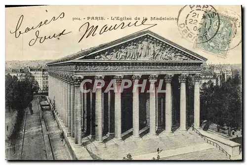 Cartes postales Paris l'eglise de la Madeleine