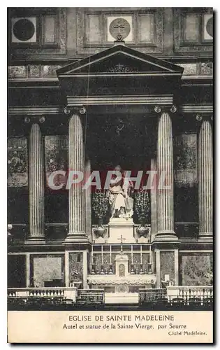 Ansichtskarte AK Eglise de Sainte Madeleine Autel et statue de la Sainte Vierge par Seurre