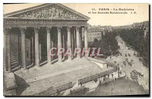 Cartes postales Paris la Madeleine et les Grands Boulevards