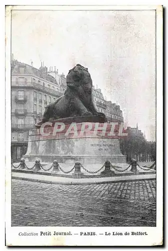 Ansichtskarte AK Collection Petit Journal Paris le Lion de Belfort