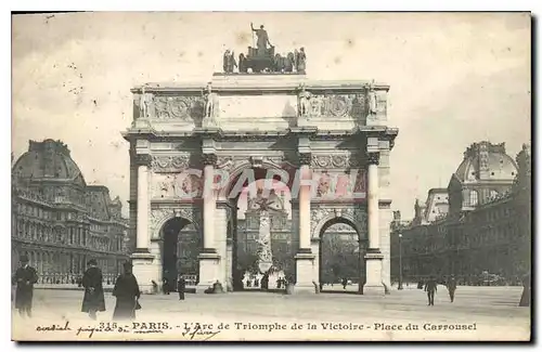 Ansichtskarte AK Paris l'Arc de Triomphe de la Victoire Place du carrousel